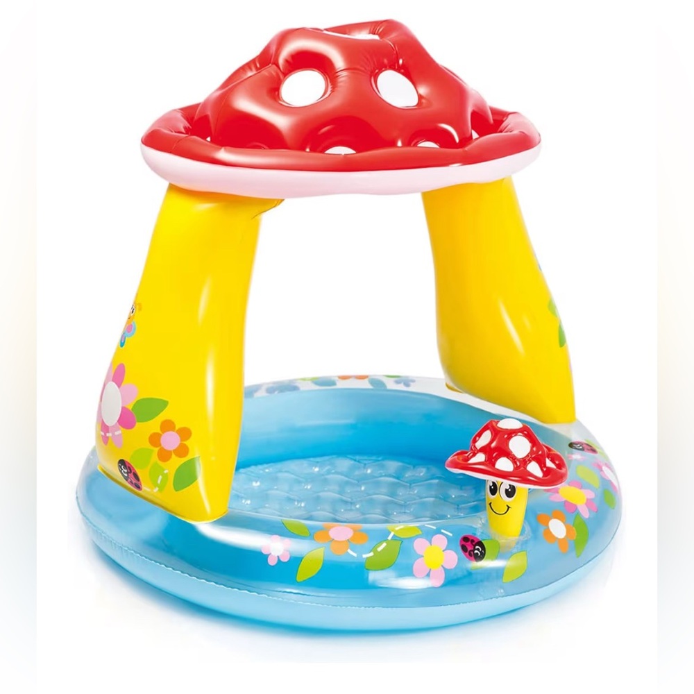Colorful Mushroom Inflatable Play Center - For Ages 1-3 (unused)